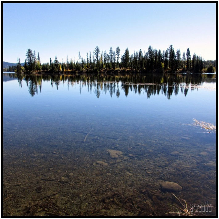 Crystal clear Deka Lake, Cariboo, B.C., Canada