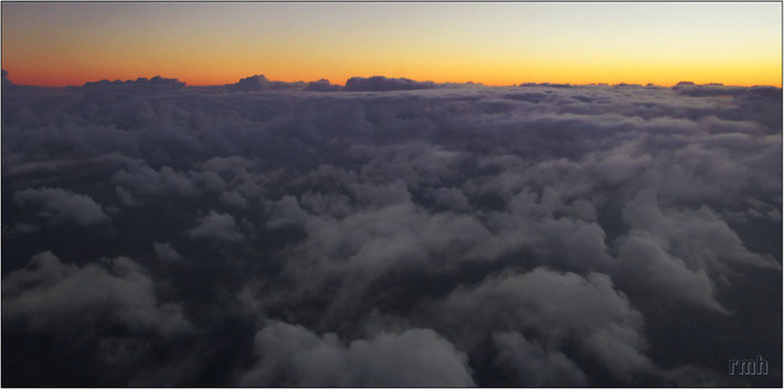 sunrise above the clouds