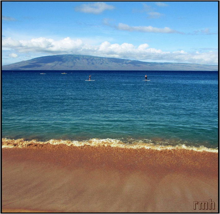 Oneloa Beach, view to Kaho'olawe, HI