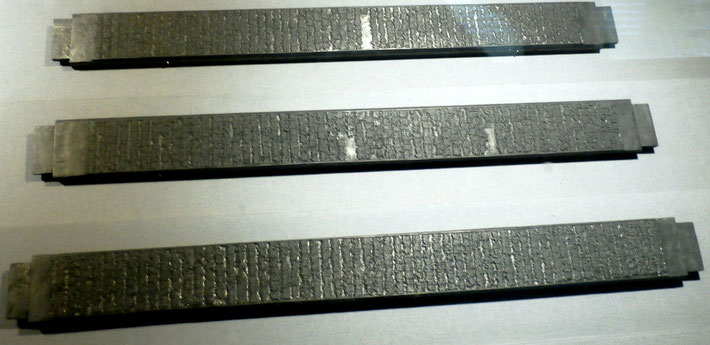 Replicas of woodblocks containing the Dharani Sutra, printed in 751, during the Tang Dynasty. At 6.5 centimeters by 642, these blocks produced the earliest form of book (the scroll) and comprise the earliest known woodblock printing technology.