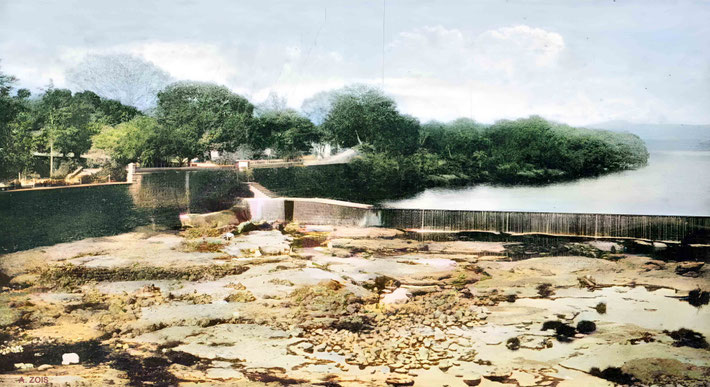 Mutha Mula River & Bund Gardens, Poona. Image rendered by Anthony Zois.