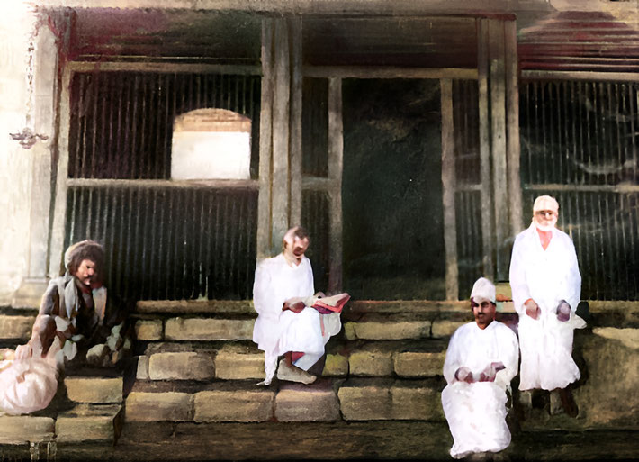 Shirdi : Sai Baba's Dwarkamai Masjid in 1905. Image rendered by Anthony Zois.