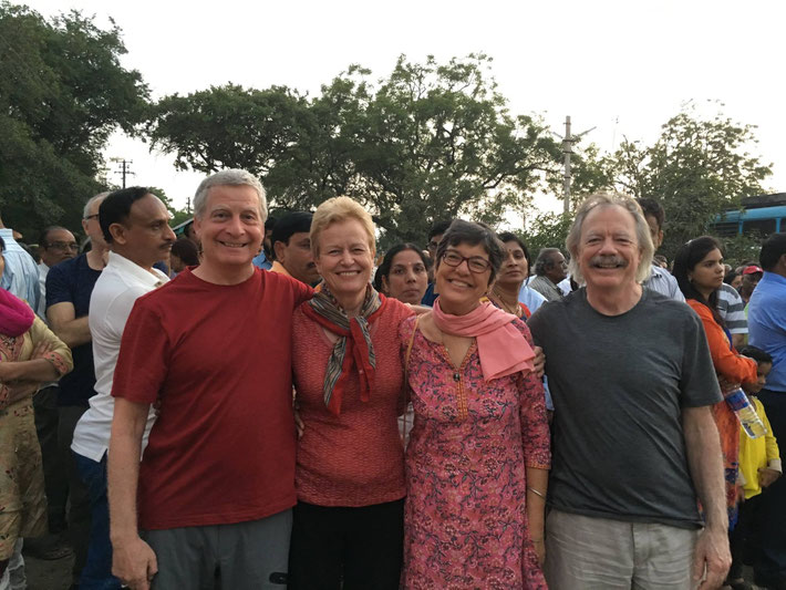 ( L-R ) Elliot Rubin, Karyl Tych, Heather Nadel and Keith Sheridan - Meherabad, India