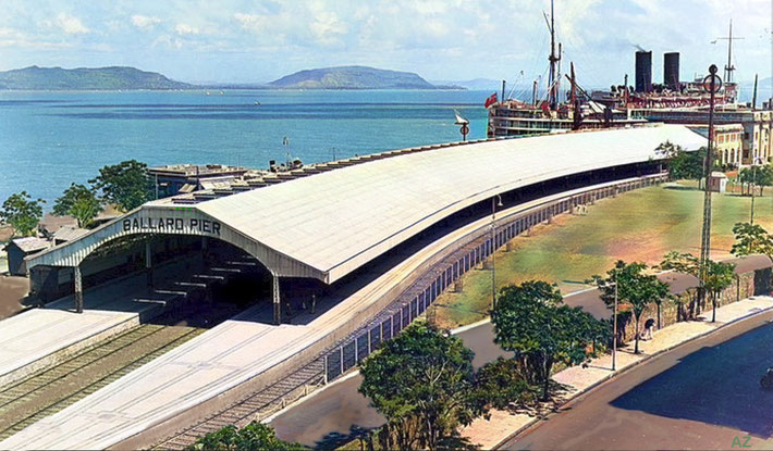 1930s. Ballard Pier, Bombay. Image rendition by Anthony Zois.