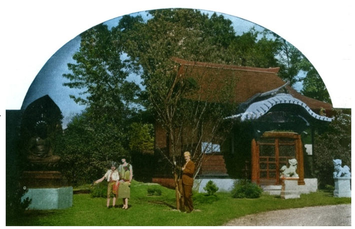 1908 : Arthur Garfield Learned with his wife Leila & son Bruce. Image rendition by Anthony Zois.