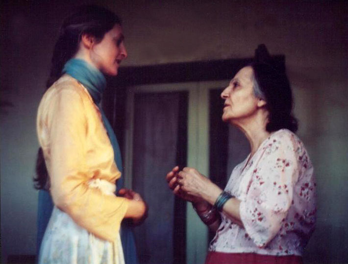 Susan with Mehera Irani at Meherazad, India