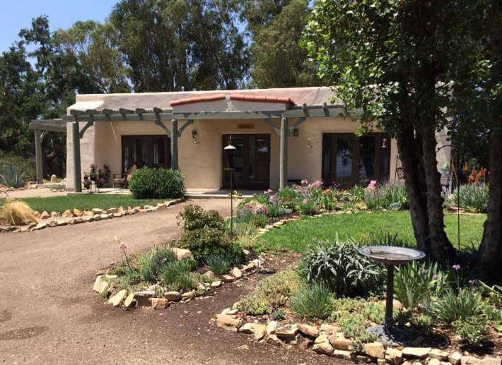 VISITOR CENTER & CARETAKER QUARTERS at Meher Mount. -Photo by Ela Chi & Buzz Glasky