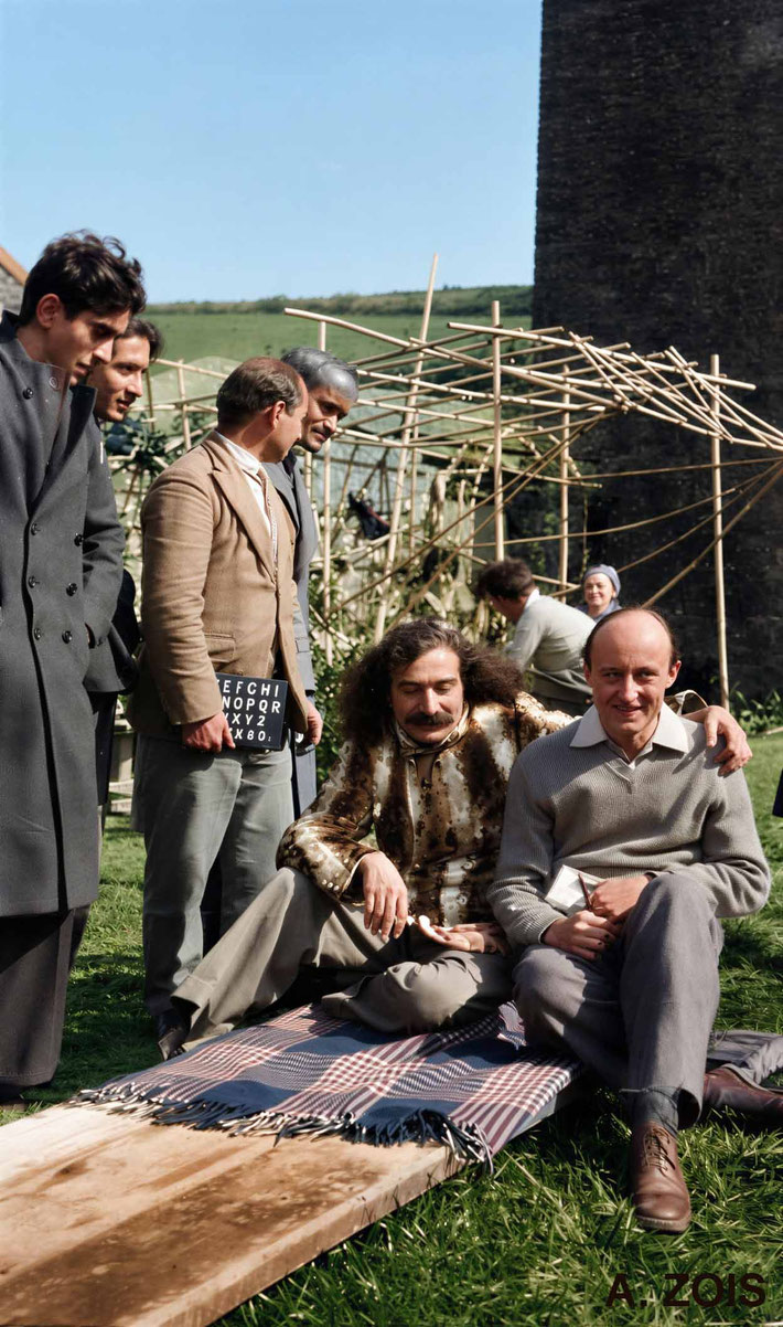 April 1932. Meher Baba with Meredith Starr and Baba's mandali at East Chalacombe, England. Image rendition by Anthony Zois.