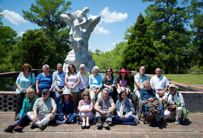 Pamela Butler-Stone & group at Brookgreen Gardens, St. Carolina - 2015.