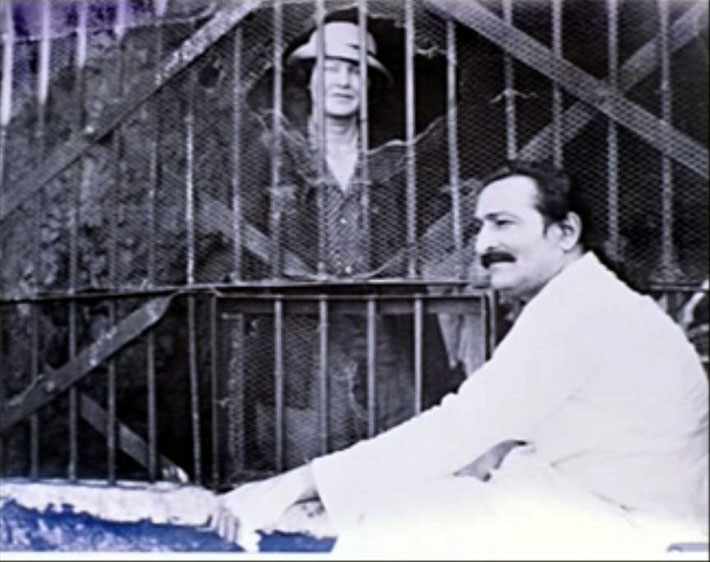 Baba and Elizabeth at Tiger Valley, Panchgani, India
