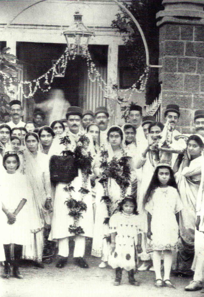 Closer view of the bridal party