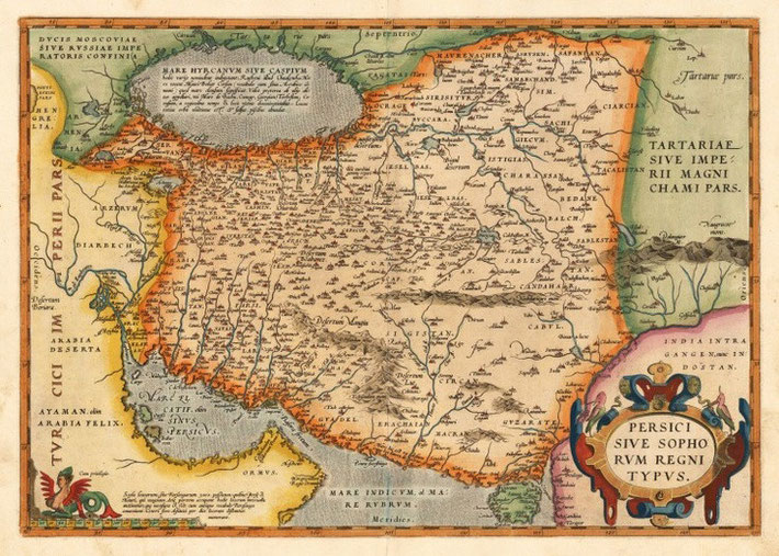 Map on Persian over 500 years old