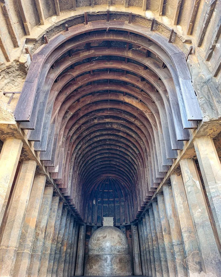 Bhaja Caves is a group of 22 rock-cut caves dating back to the 2nd century BC located in Pune, India