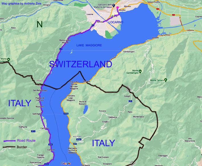Map 2 : Detail of the 1st part of the road to Bella Is, Italy. Map graphics by Anthony Zois.