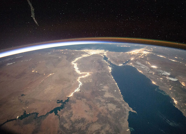 View of Egypt from space