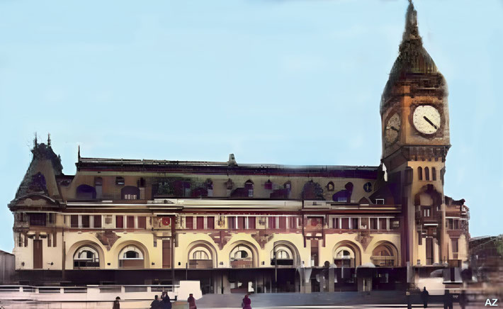 Paris Gare de Lyon Railway Station. Image rendition by Anthony Zois.