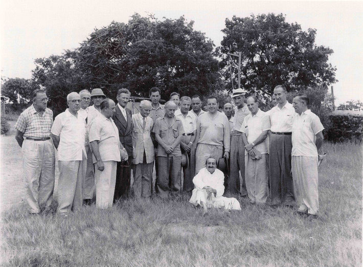 24th September 1954, Meherabad Hill, India : Frank is 6th from the left in a dark suit. LM p. 4443