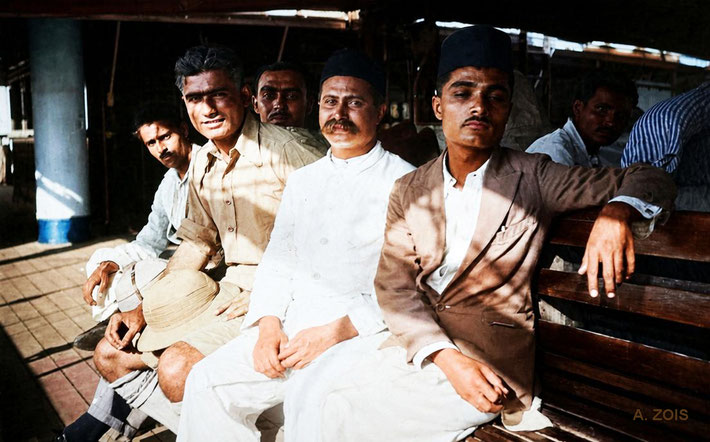 1932 : Meher Baba's men mandali travelling to or back from China. Image rendition by Anthony Zois.