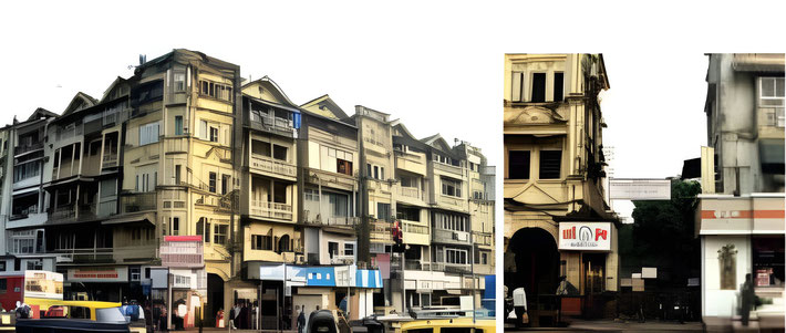 Naval Talati's home : 1st floor - Shivlal Motilal Mansion ( front & rear views ) Photo taken in 2011. Courtesy of Cyrus M. Khambata.