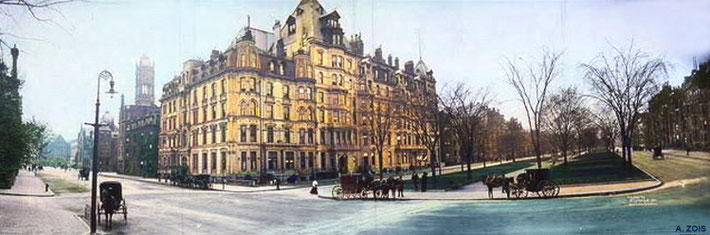 Vendome Hotel, Boston - late 1890s. Image rendered by Anthony Zois.