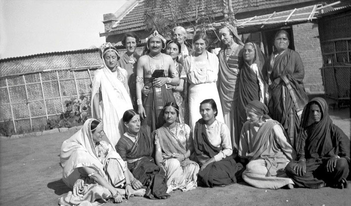 1937 - Meherabad, India. Valu is seated far right.