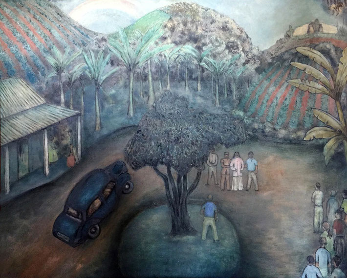 Avatar Meher Baba at Avatar's Abode in 1958 ; Courtesy of Cynthia Borg ( Adams ). Laurie painted this painting later the same year in 1958.