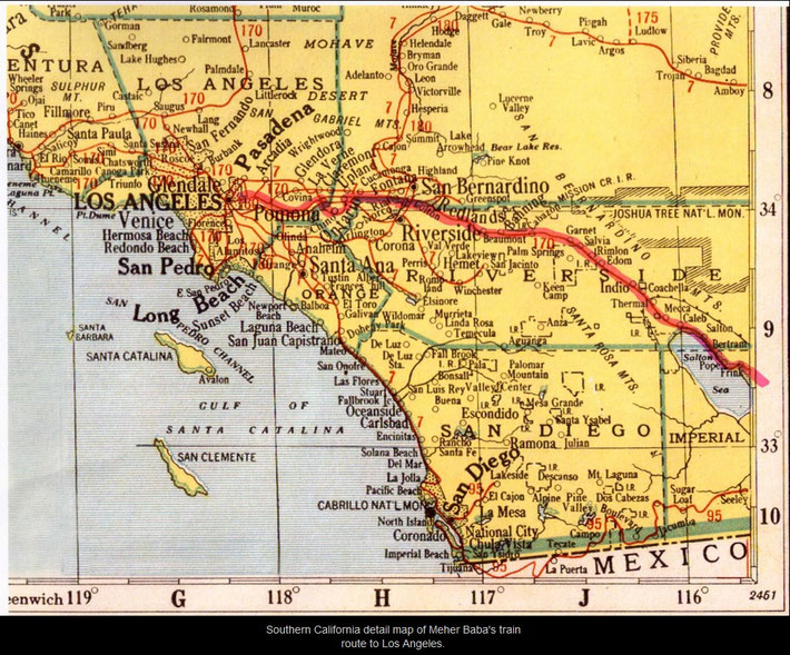 1932 : California State Rail Route ( close up )