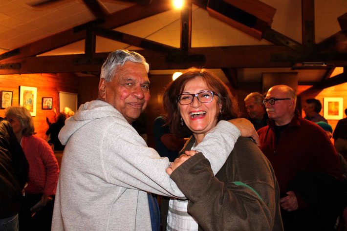 Fereshteh with Shridhar Kelkar at the Meher Center, Myrtle Beach, SC.