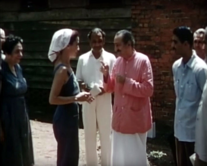 1956 : Meher Baba with Bili and the men mandali. Image edited by Anthony Zois