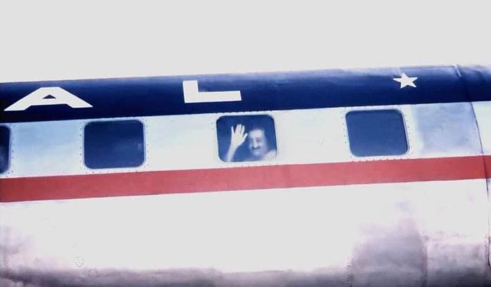 Meher Baba flying in the USA in the 1950s