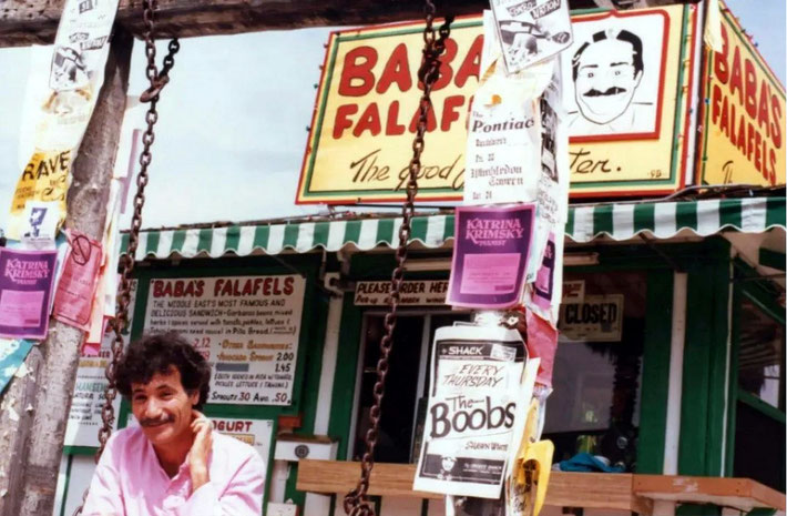 Elias and his food stand.
