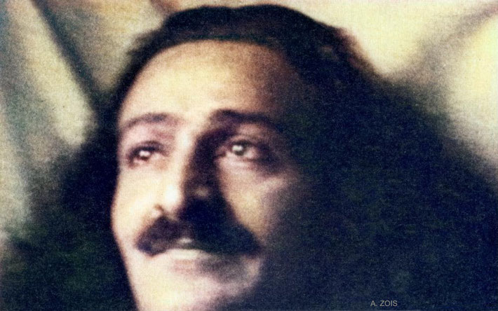  1934 : Meher Baba in Zurich, just prior to his visit to Geneva.   Image rendered by Anthony Zois.