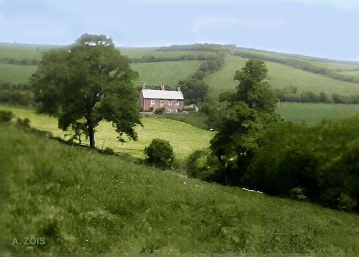 East Challacombe farm, Devon, UK. Image rendition by Anthony Zois. BP