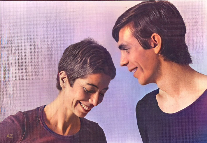  1972. Jeff Slayton & Viola during rehersals. Image rendition by Anthony Zois.