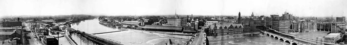 Rochester-Erie canal aqueduct - panorama 1906