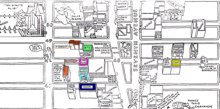 Broadway close-up map