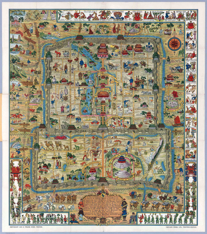 Mid-1930s Map of Peking. Click on map to enlarge.