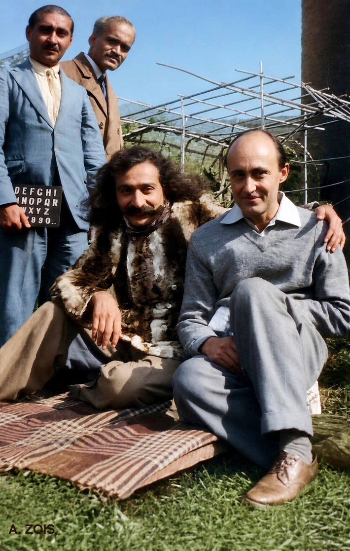 April 1932. Meher Baba with Meredith Starr and Baba's mandali at East Chalacombe, England. Image rendition by Anthony Zois.