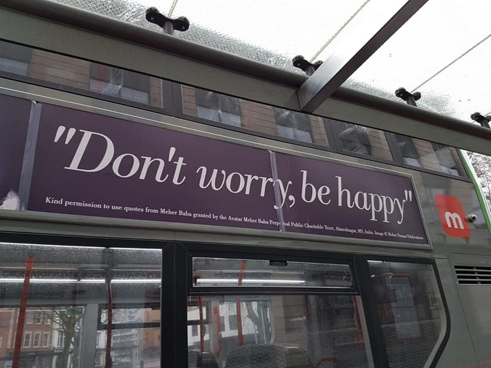 Sign on train
