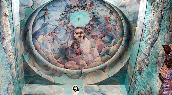 Meher Baba's Samadhi ceiling restored in 1990s.