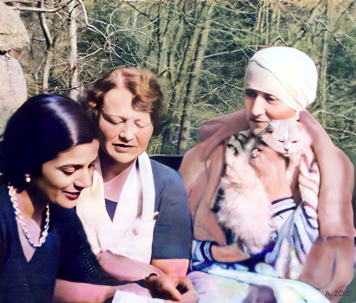1931 Harmon : ( L-R ) Anita de Caro, Elizabeth Patterson, Princess Norina Matchabelli. Image trimmed, enhanced & rendition by Anthony Zois.