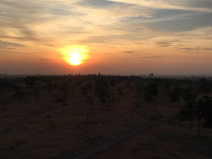 Sunset at Meherabad, India - Photo taken by Stuart Baker