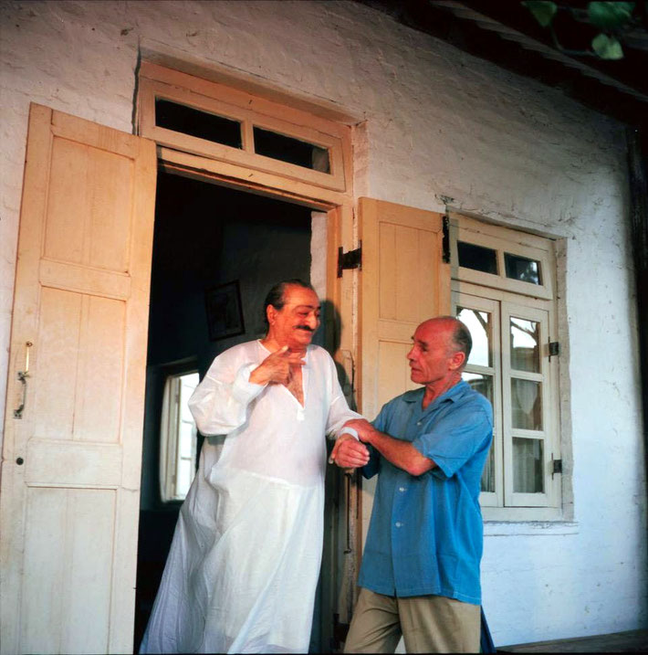 Meher Baba and Francis at Meherazad, India in the 1960s. Courtesy of Meher Nazar images.