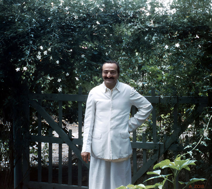 14th September, 1954 - Meher Baba in Meherazad, India. Image rendered by Anthony Zois.