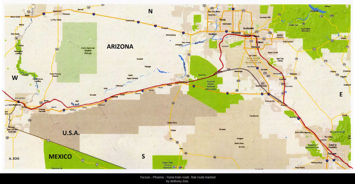 1932 : Arizona State Rail Route ( close up )