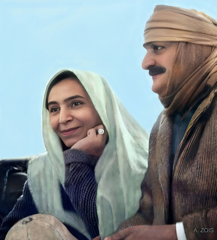 70.  1939 - Benares, India. Meher Baba with Mehera Irani.