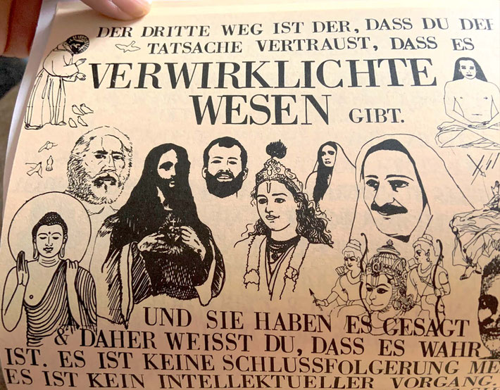 A page from the German edition of "Be Here Now "