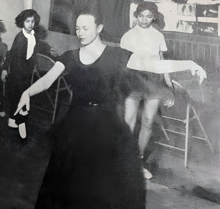 Ella teaching at her ballet school in Spanish Harlem early 1950s