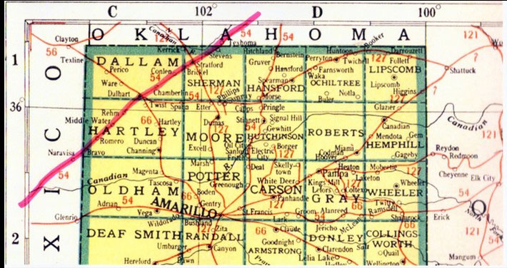 1932 : Texas State Rail Route ( close up )