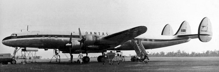 Qantas Lockheed "Constellation" class plane in 1956